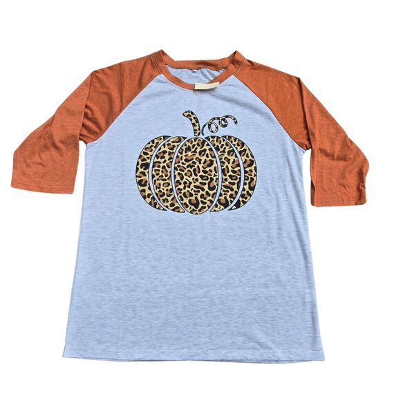 Pumpkin Animal Print Half Sleeve Top - Large - NWT - Picture 1 of 5